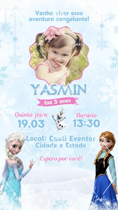 Convite Digital Frozen 2