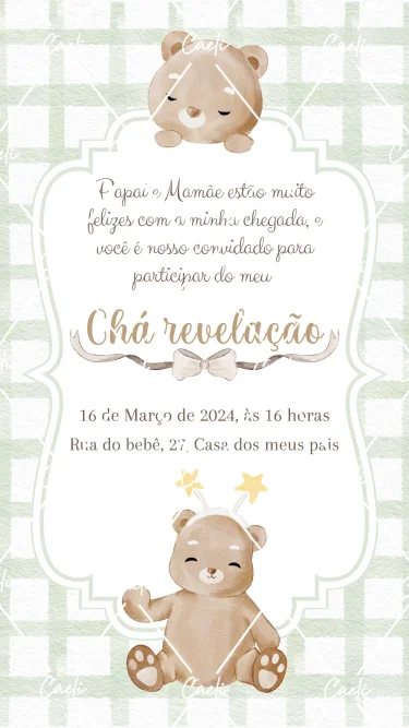 Convite Chá Revelação Neutro 5