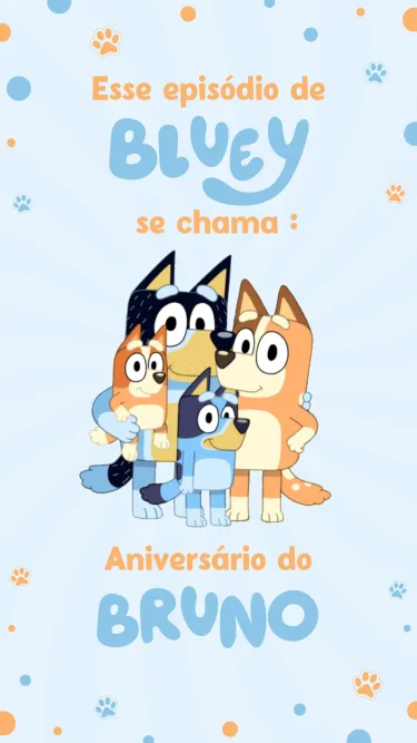 Convite Animado Bluey