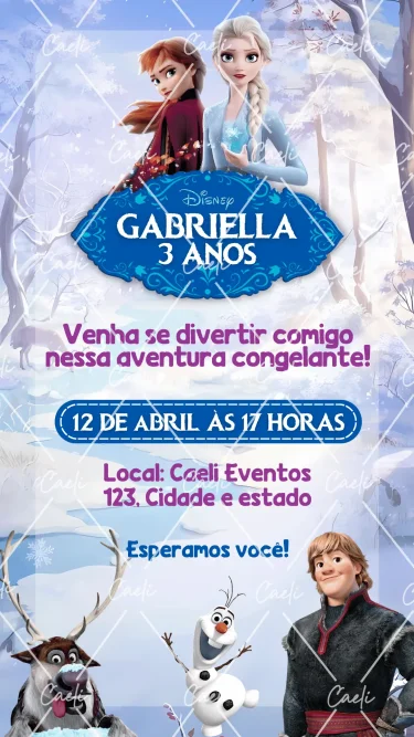 Convite Digital Frozen 1