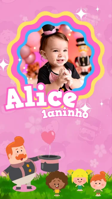 Convite Animado Mundo Bita Menina