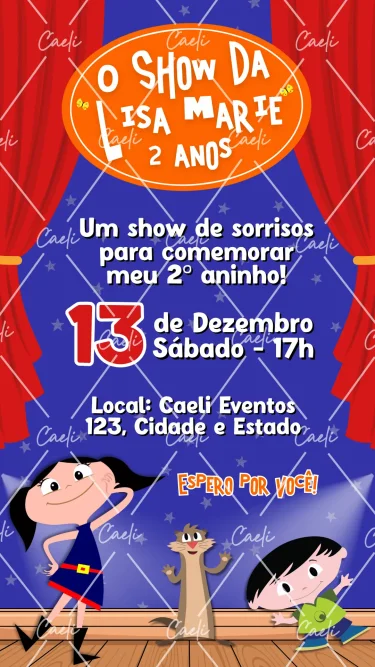 Convite Digital Show da Luna