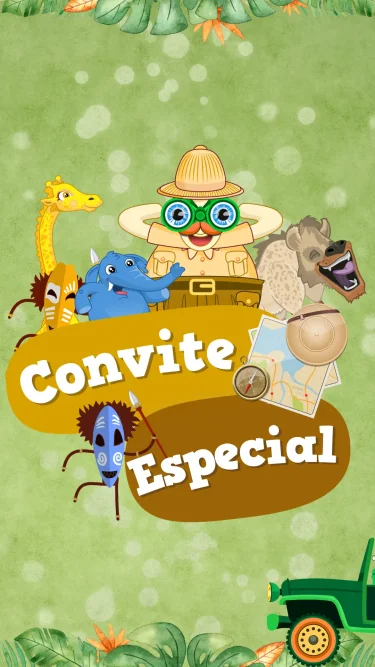 Convite Animado Mundo Bita Safari