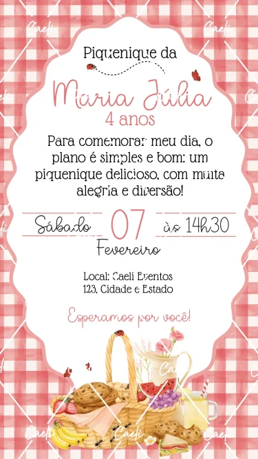 Convite Digital Picnic 2