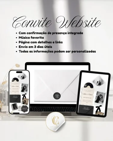 Convite Site de Casamento Minimalista 2