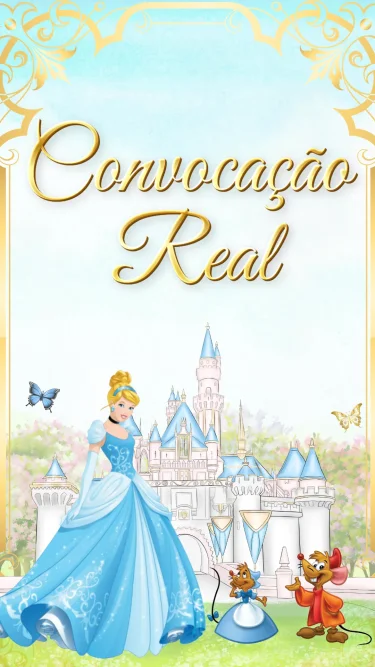Convite Animado Cinderela