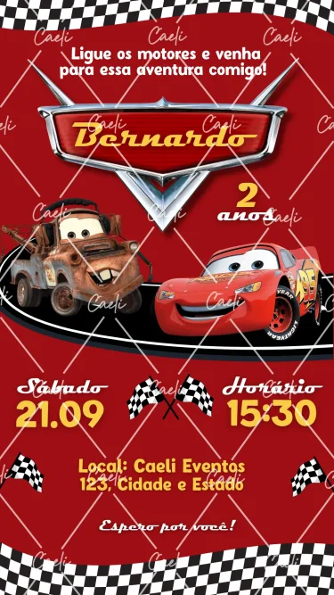 Convite Digital Carros 1