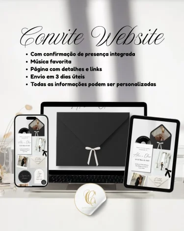 Convite Site de Casamento Minimalista 1