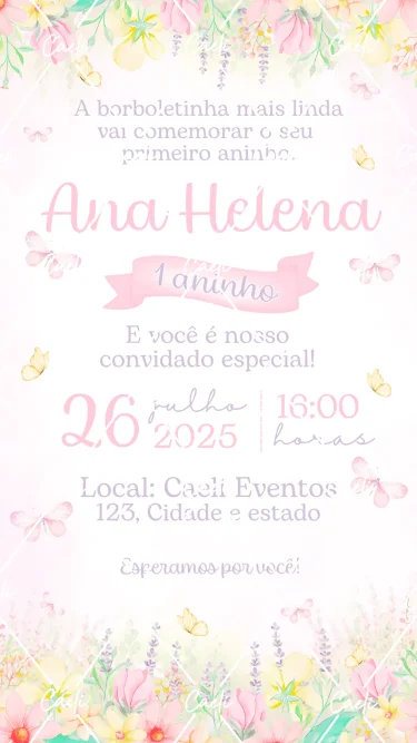 Convite Digital Jardim das Borboletas 2