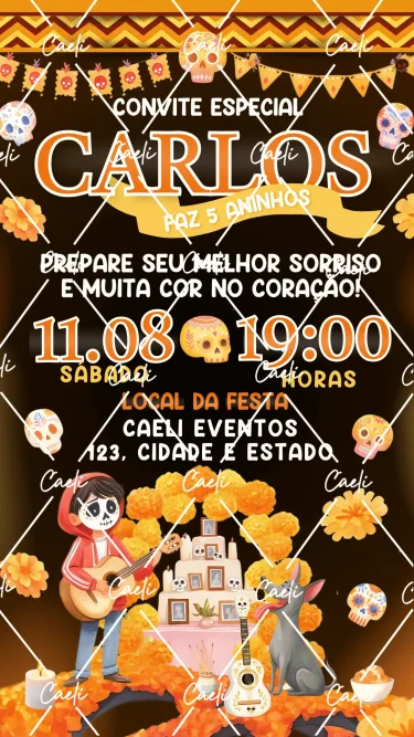 Convite Digital Viva a vida é uma festa