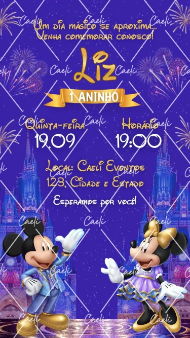 Convite Digital Disney 100 Anos 2