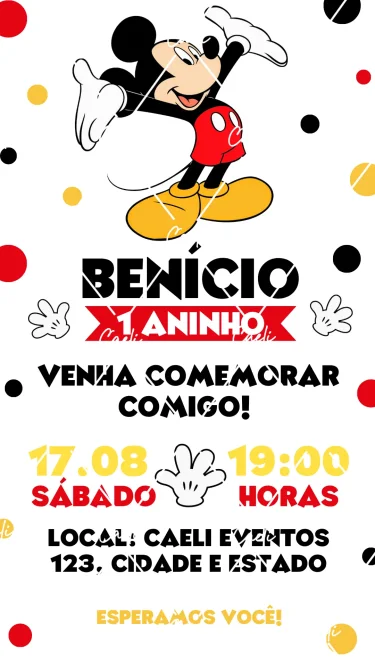 Convite Digital Mickey