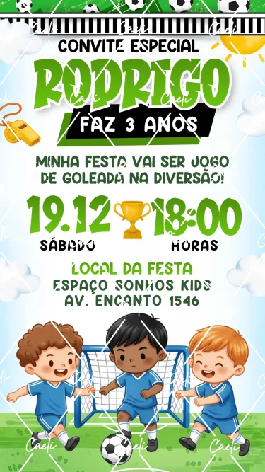 Convite Digital Futebol 3