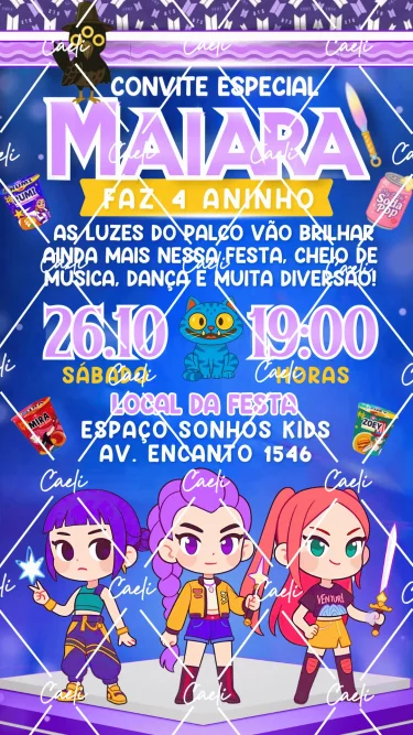 Convite Digital Guerreiras do Kpop 2