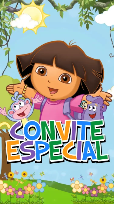 Convite Animado Dora Aventureira