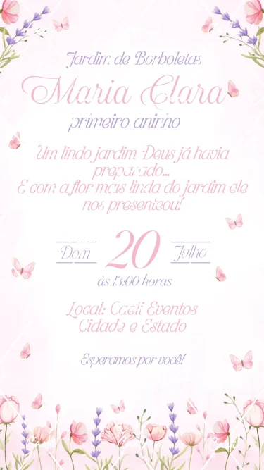 Convite Digital Jardim das Borboletas 4