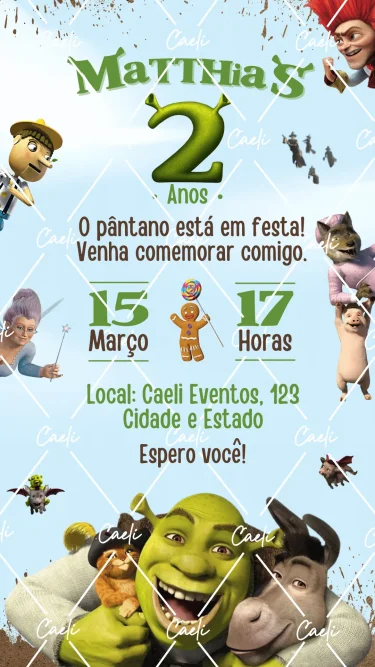 Convite Digital Shrek