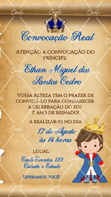 Convite Digital Pequeno Príncipe 3
