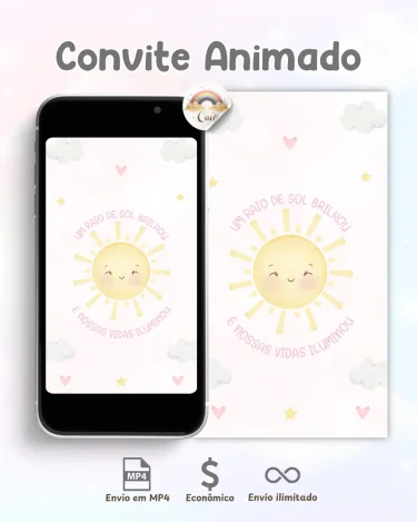 Convite Animado Raio de Sol