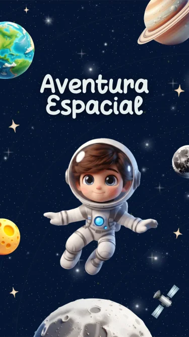 Convite Animado Astronauta