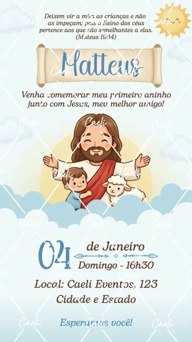 Convite Digital Jesus meu melhor amigo