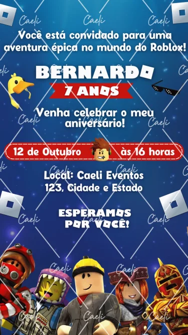 Convite Digital Roblox 1