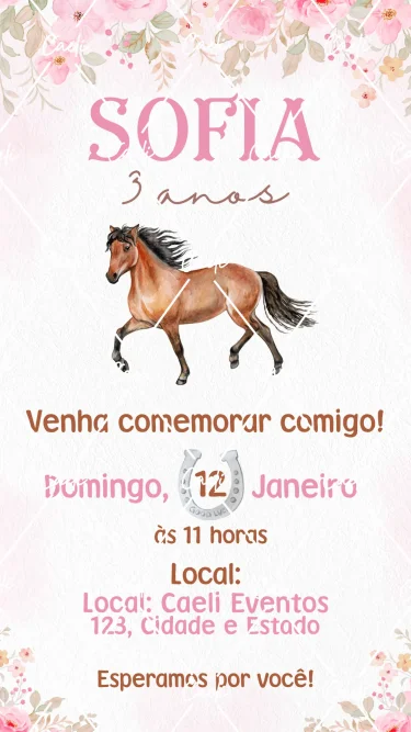 Convite Digital Haras Rosa