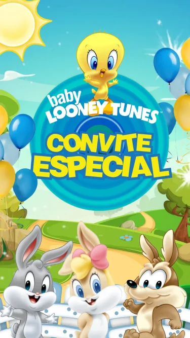 Convite Animado Baby Looney Tunes Menino 3