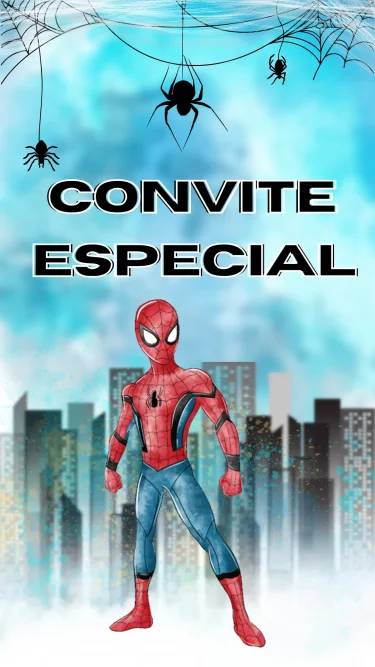 Convite Animado Homem Aranha