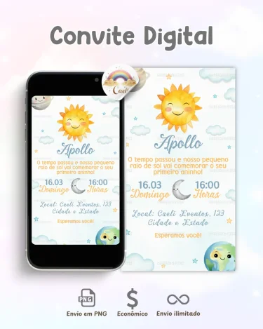 Convite Digital Planetas