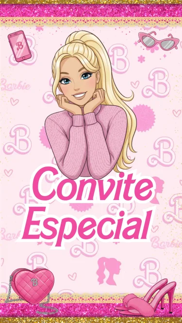 Convite Animado Barbie