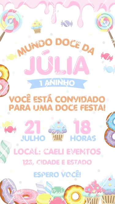 Convite Digital Mundo Doce 1
