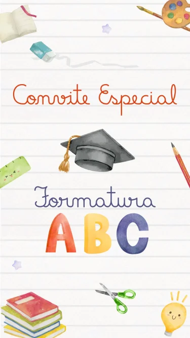Convite Animado Formatura ABC