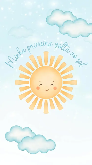Convite Animado Primeira Volta ao Sol Menino