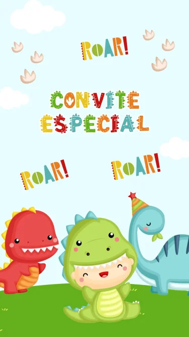 Convite Animado Dino Baby