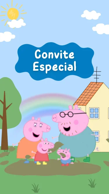 Convite Animado Peppa Pig