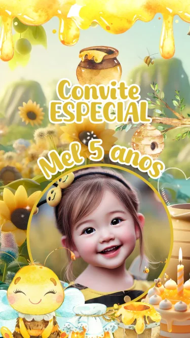 Convite Animado Abelhinha 1