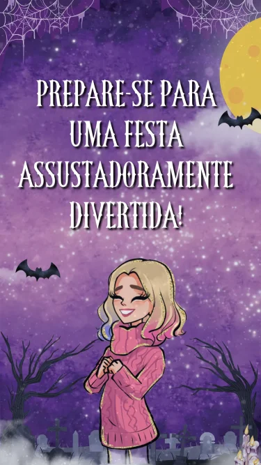 Convite Animado Wandinha Aquarela