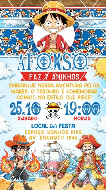 Convite Digital One Piece 2