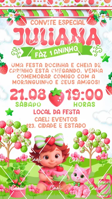 Convite Digital Moranguinho 1