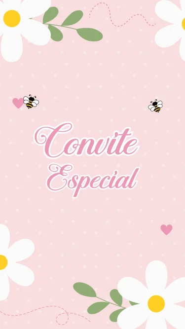 Convite Animado Margaridas Daisy