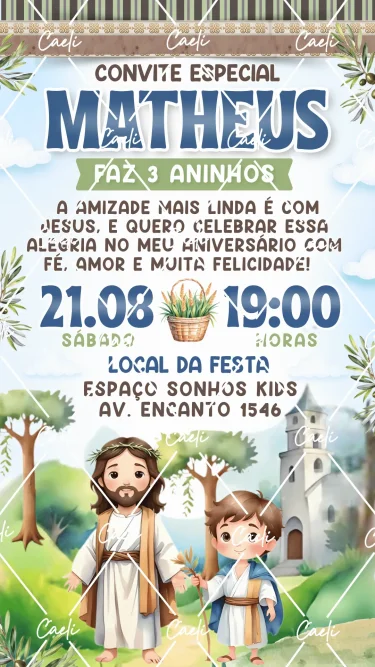 Convite Digital Meu Amigo Jesus
