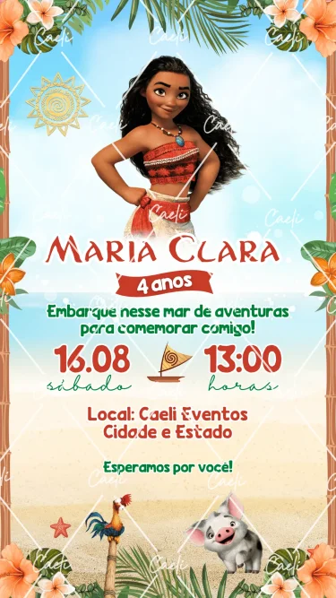 Convite Digital Moana 1