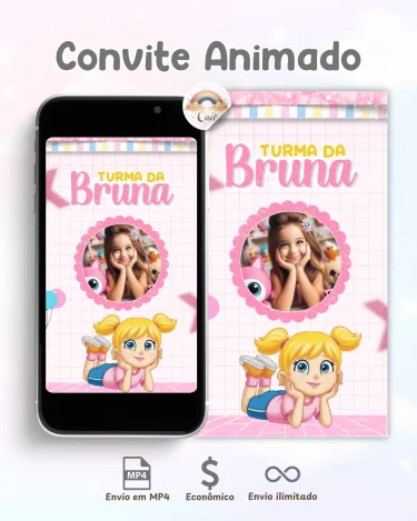 Convite Animado Turma da Xuxinha