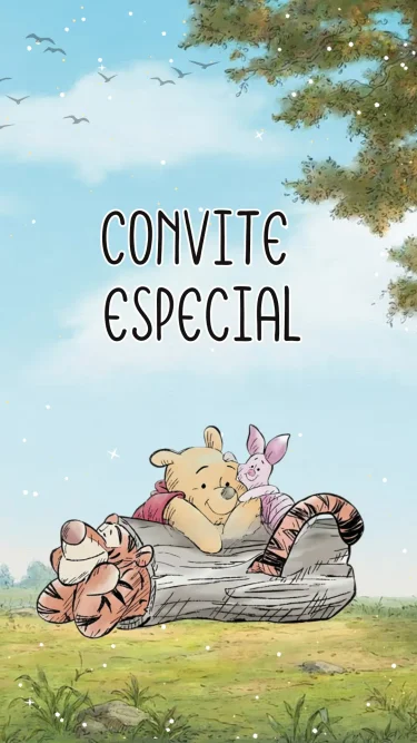 Convite Animado Ursinho Pooh 2