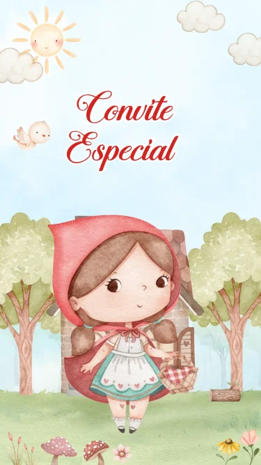 Convite Animado Chapeuzinho Vermelho