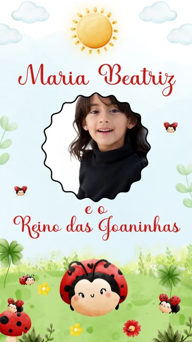 Convite Animado Joaninha