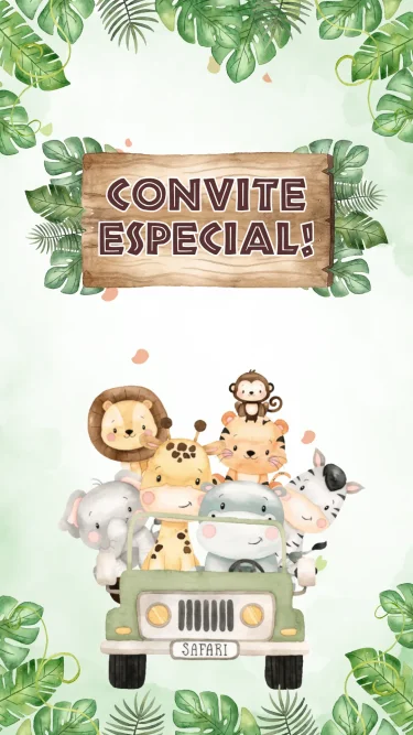 Convite Animado Safari 2