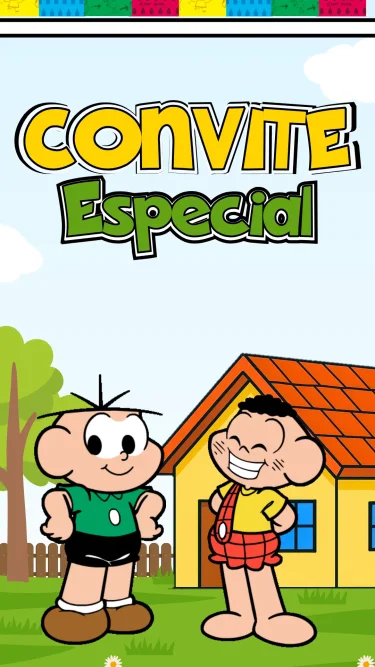 Convite Animado Cascão e Cebolinha