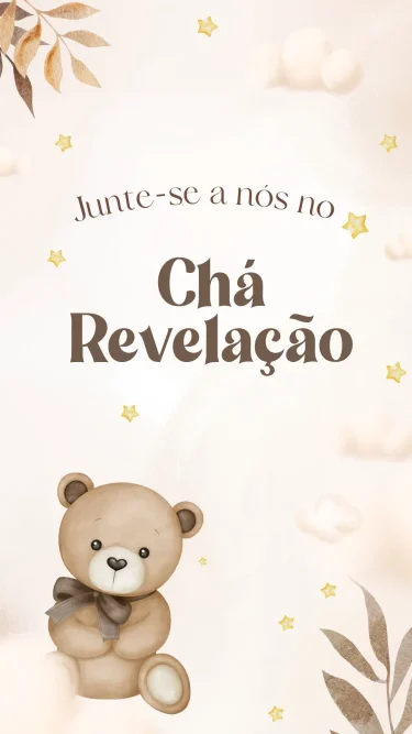 Convite Animado Chá Revelação Neutro